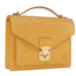 LOUIS VUITTON Epi Monceau 28 Hand Bag 2way Yellow M52129 LV Auth 159558